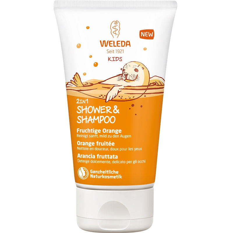 Kinder 2-in-1 Duschgel & Shampoo fruchtige Orange BIO