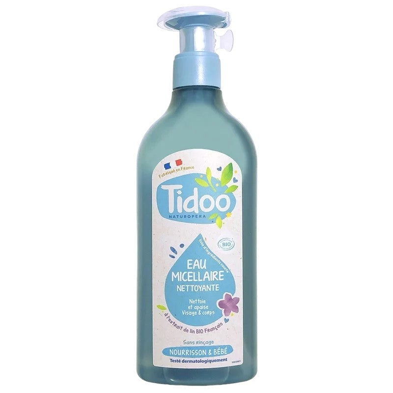 Tidoo - Eau micellaire nettoyante bébé BIO lin 500ml