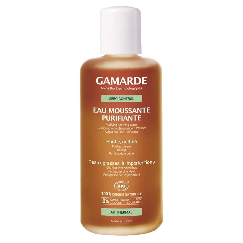 Gamarde - Eau moussante purifiante BIO - purifie & nettoie - peaux grasses - 200ml