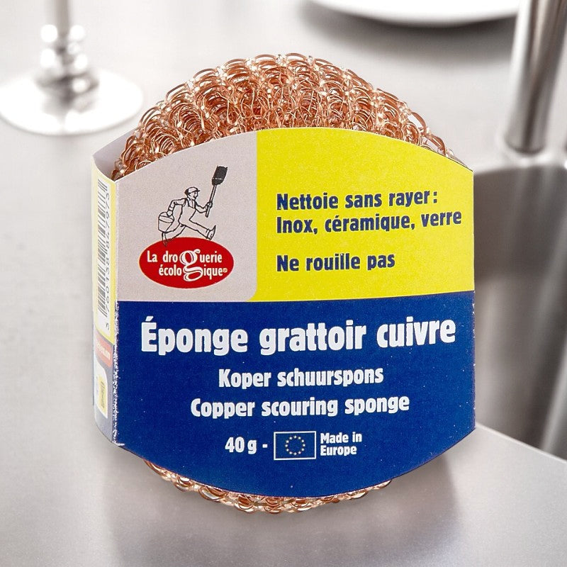 La Droguerie Écologique - Éponge grattoir en cuivre