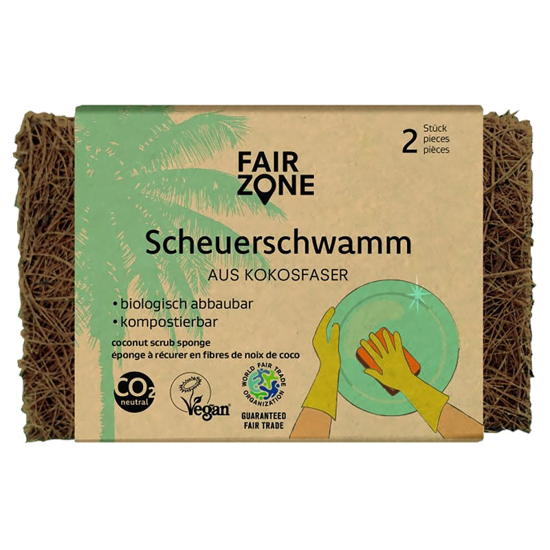 Fair Zone - Scheuerschwämme aus Kokosfasern 2 pièces