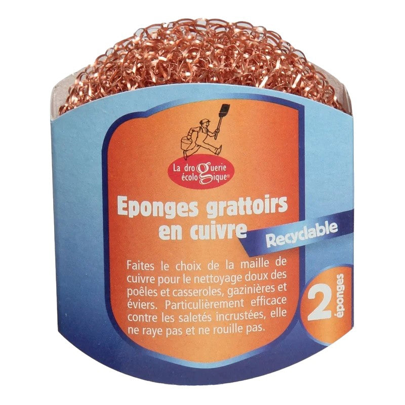 La Droguerie Écologique - Éponges grattoirs en cuivre 2 pièces