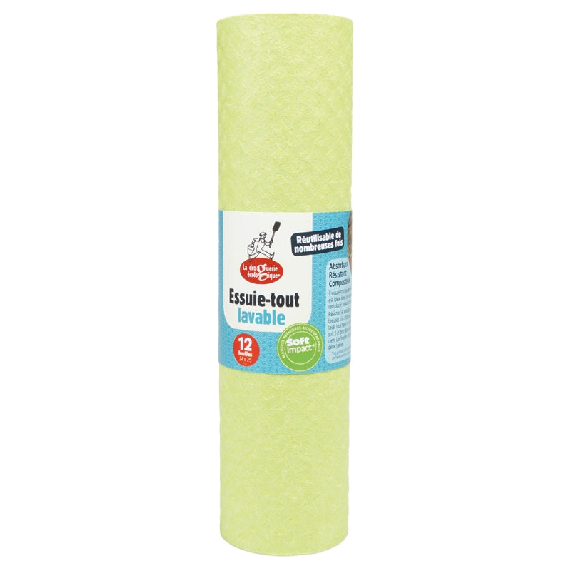 La Droguerie Écologique - Essuie-tout lavable Vert 12 pièces