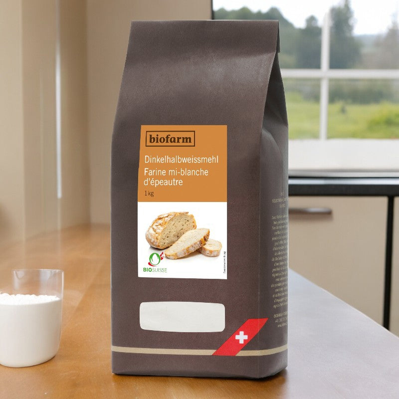 Biofarm - Farine miblanche d'épeautre suisse BIO 1kg