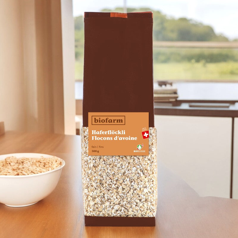 Biofarm - Flocons d'avoine fins suisse BIO 500g