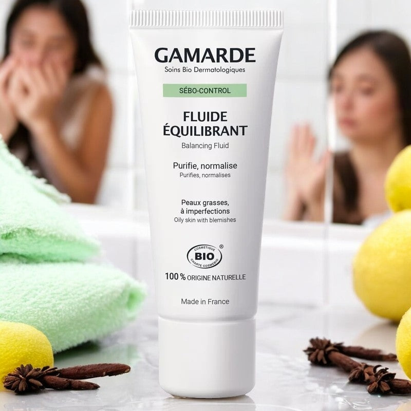 Gamarde - Ausgleichsfluid BIO - reinigt & normalisiert - für fettige Haut - 40g