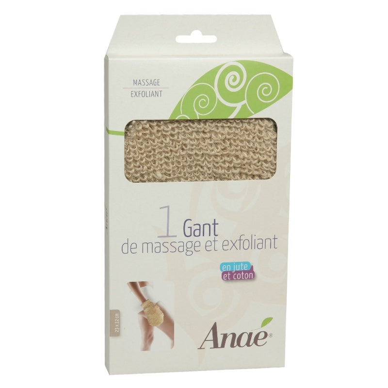 Anaé - Massage- und Peelinghandschuh aus Jute und Bio-Baumwolle