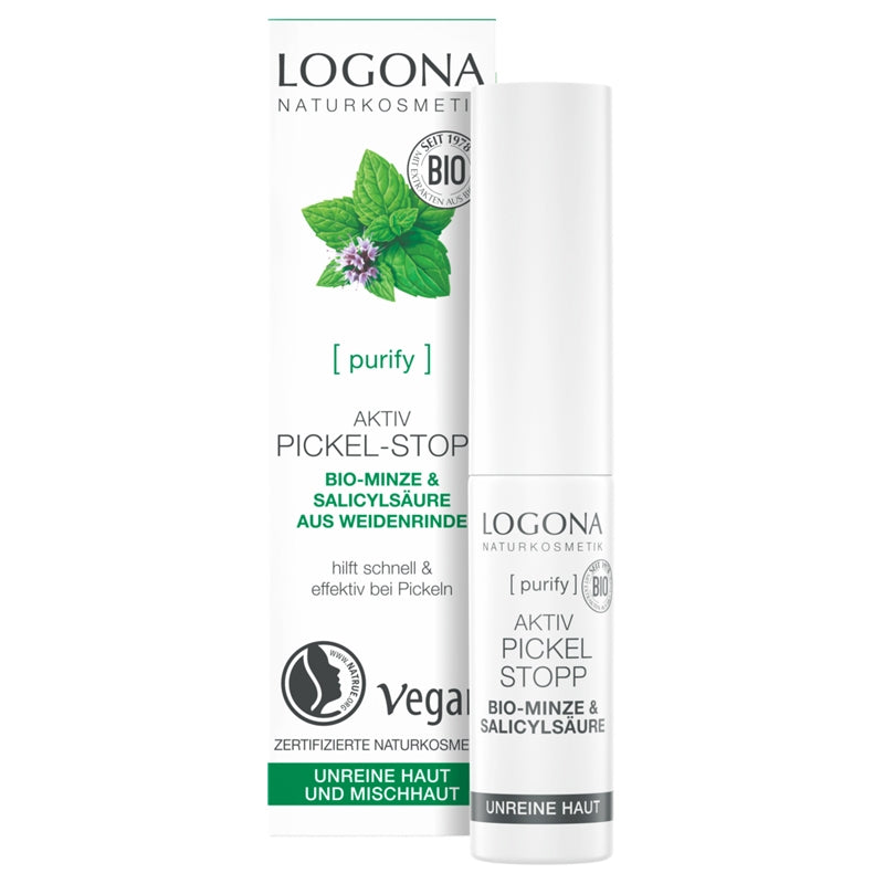 Logona - Gel anti-boutons actif BIO menthe & écorce de saule 6ml