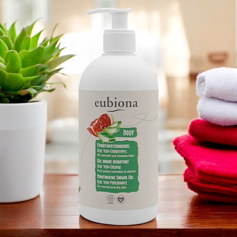 Eubiona - Gel douche hydratant BIO aloe vera & grenade 500ml