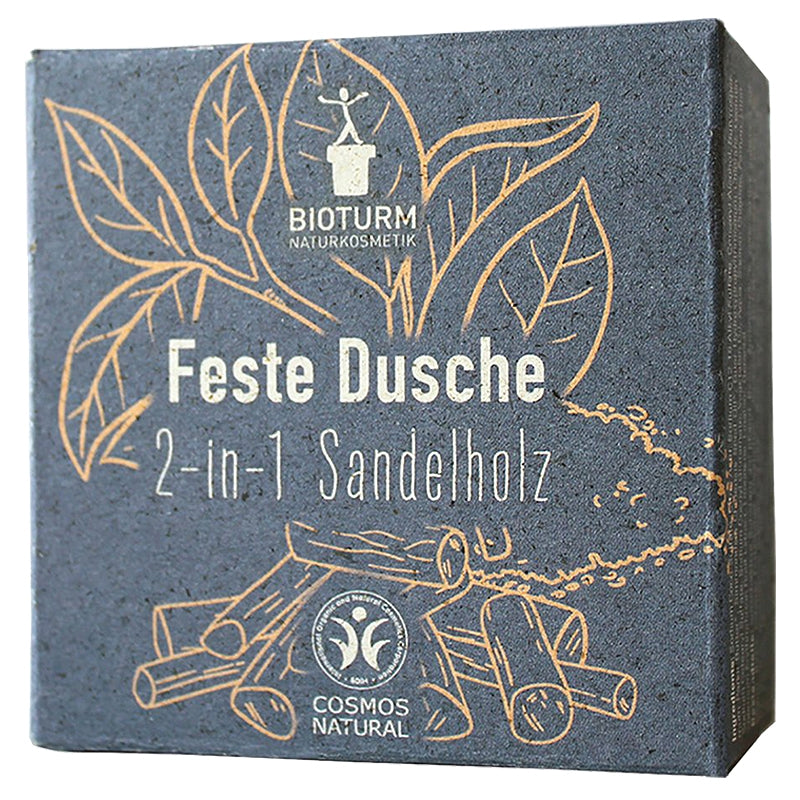Bioturm - Gel douche solide 2 en 1 bois de santal 100g