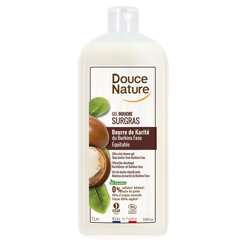 Douce Nature - Gel douche surgras BIO beurre de karité 1l