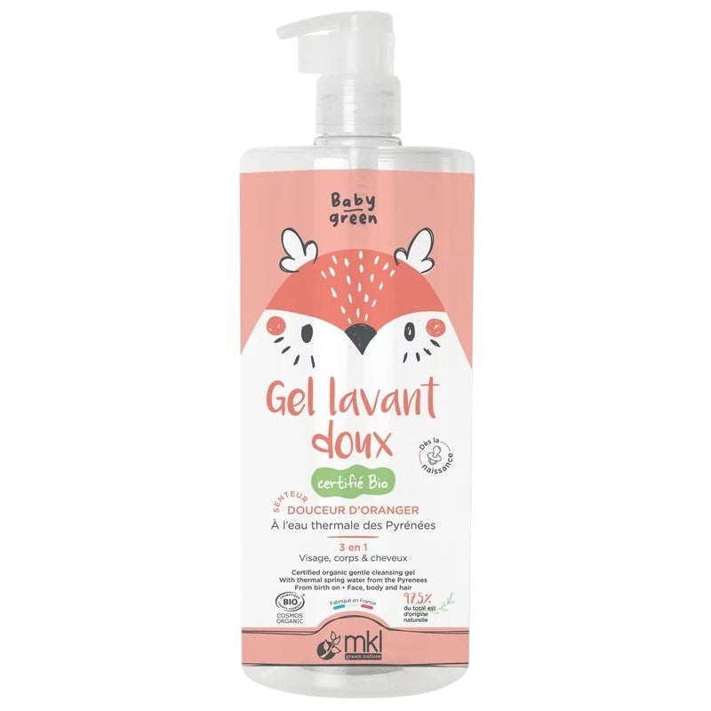 MKL Green Nature - Gel lavant bébé doux BIO fleur d'oranger 1l