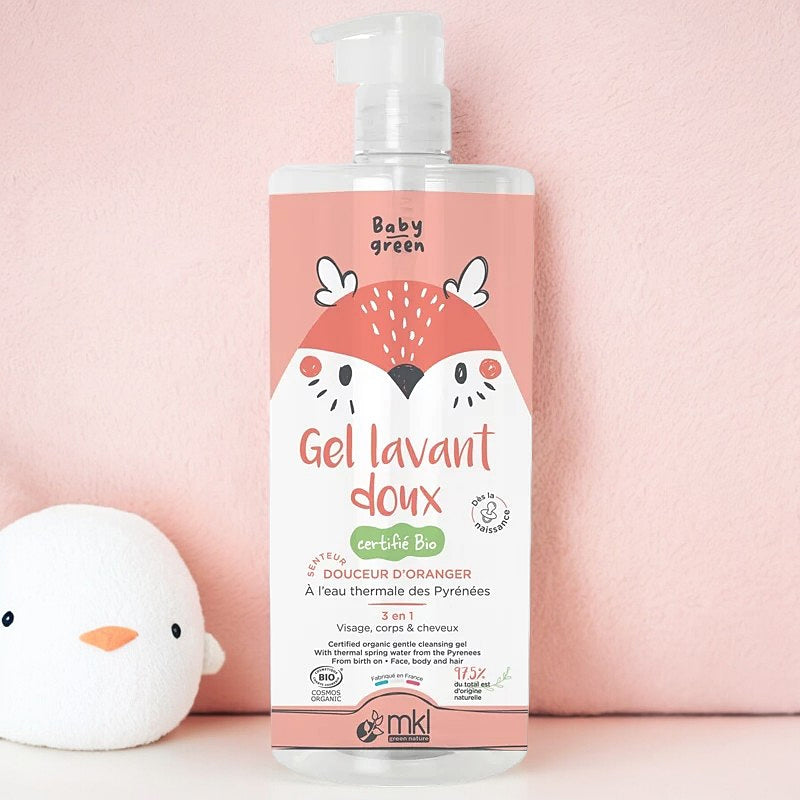 MKL Green Nature - Gel lavant bébé doux BIO fleur d'oranger 1l