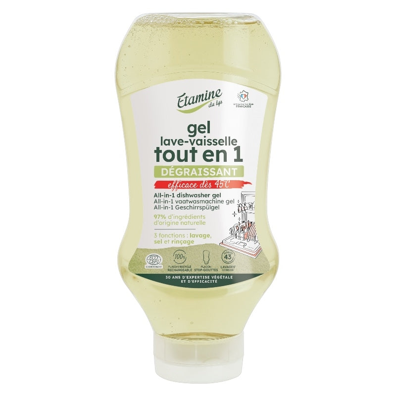 Etamine du Lys - Gel lave-vaisselle tout en 1 écologique sans parfum 870ml