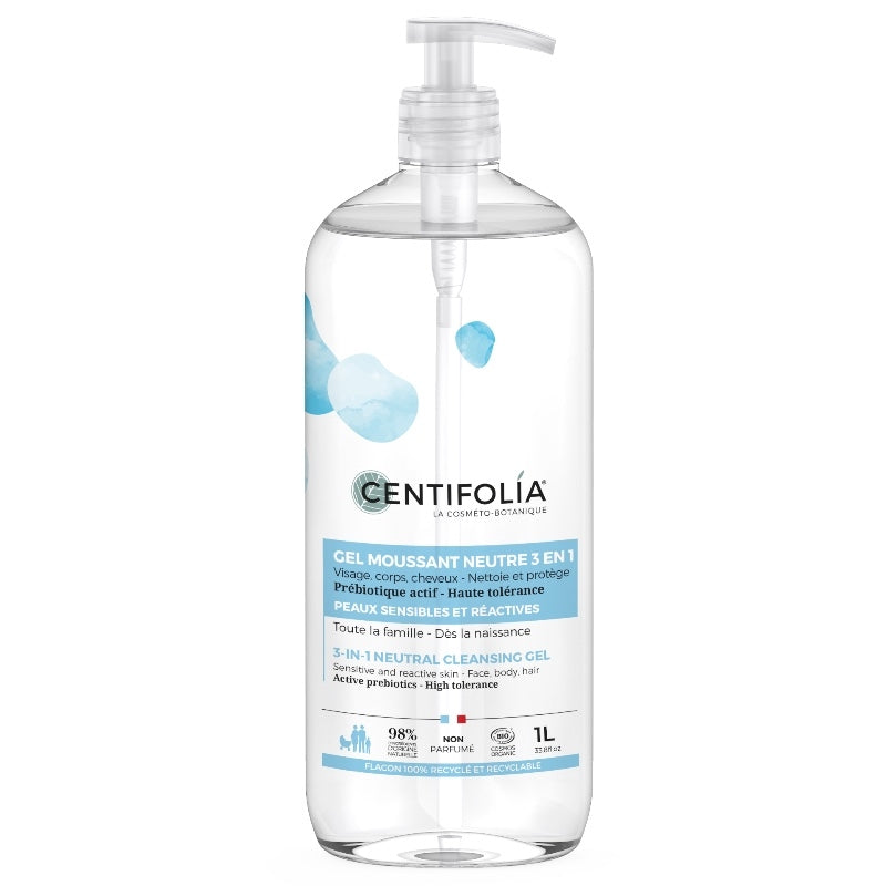 Centifolia - Gel moussant neutre 3 en 1 BIO aloe vera 1l