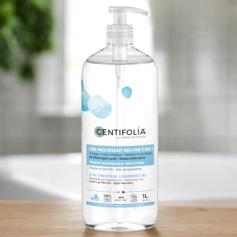 Centifolia - Gel moussant neutre 3 en 1 BIO aloe vera 1l
