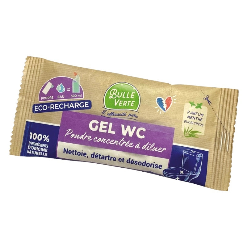 Bulle Verte - Gel WC poudre à diluer menthe & eucalyptus ECO - 1 pièce