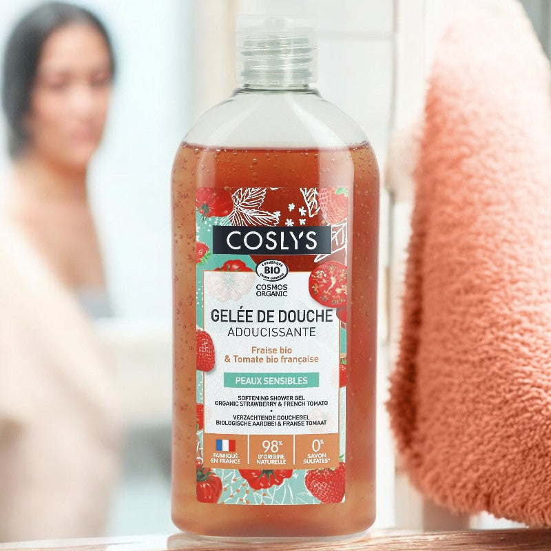 Coslys - Gelée de douche adoucissante BIO fraise & tomate 250ml