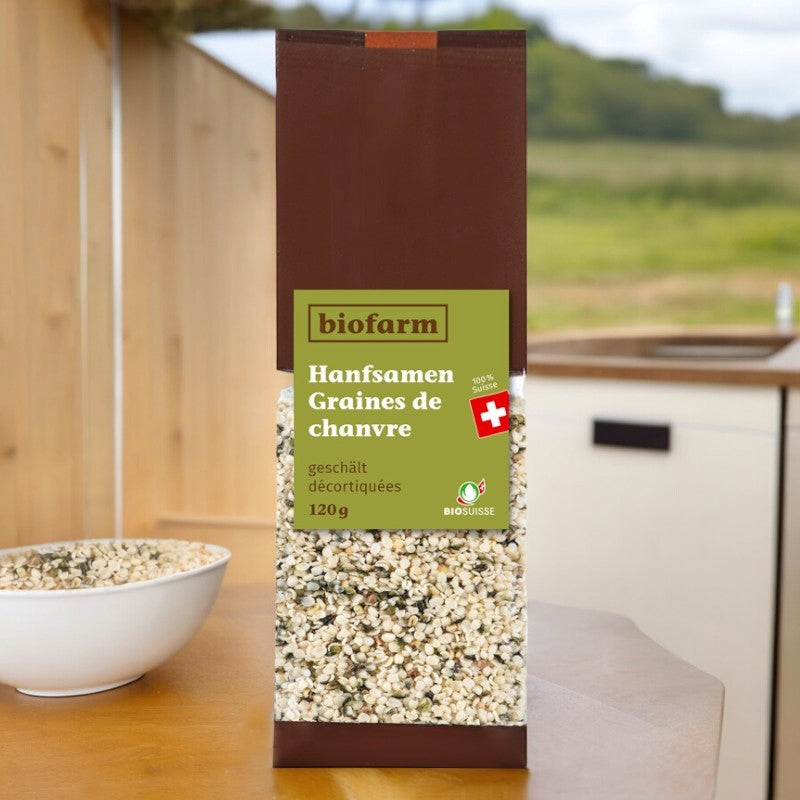 Biofarm - Bio-Hanfsamen (geschält, aus der Schweiz) 120g