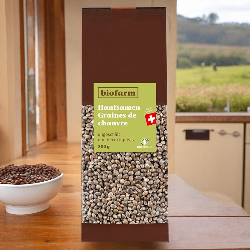 Biofarm - Bio-Hanfsamen aus der Schweiz (ungeschält) 200g