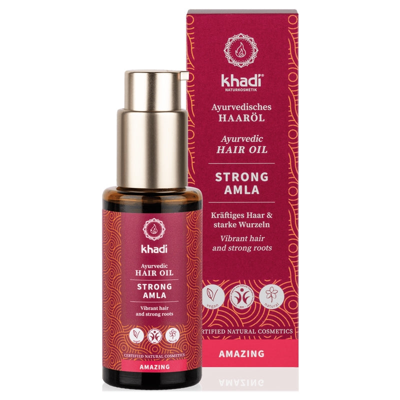 Khadi - Huile capillaire ayurvédique BIO strong amla 50ml