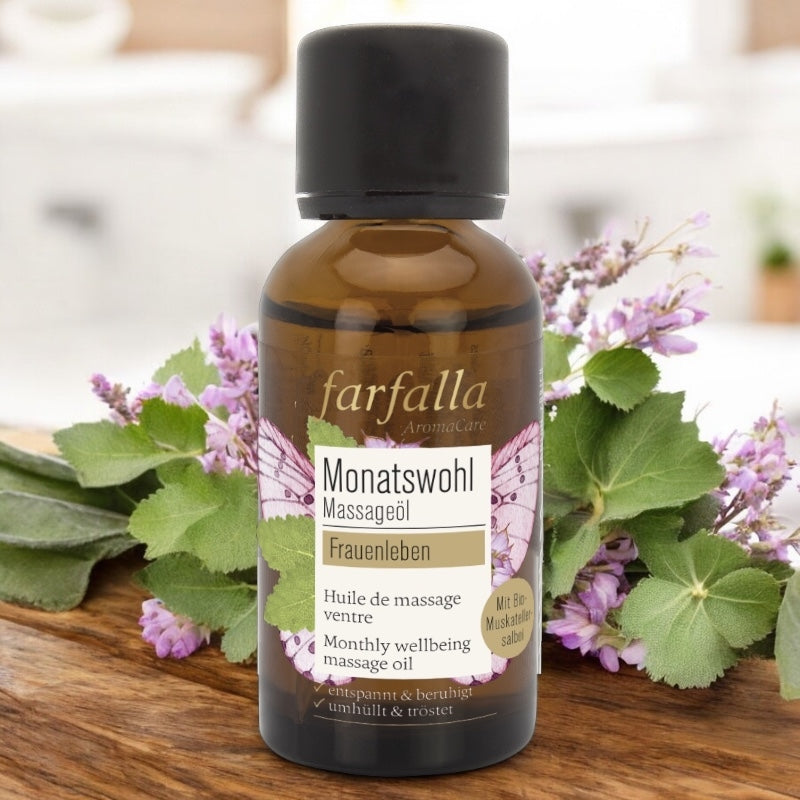Farfalla - Bauch-Massageöl Muskatellersalbei BIO 30ml
