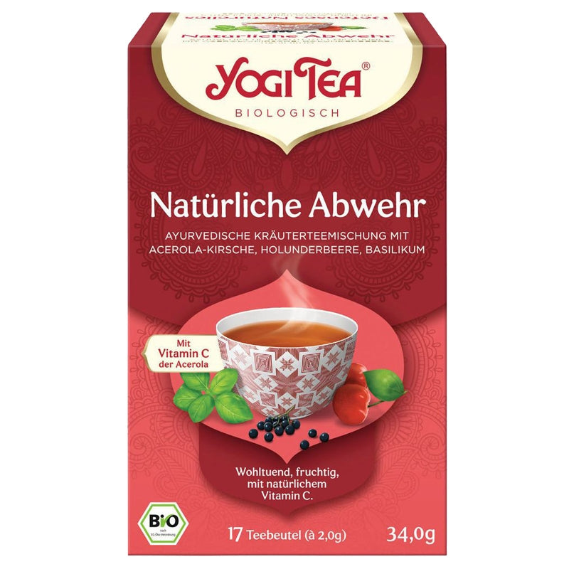 Yogi Tea - Infusion acérola, sureau & basilic BIO Défenses naturelles 17 sachets