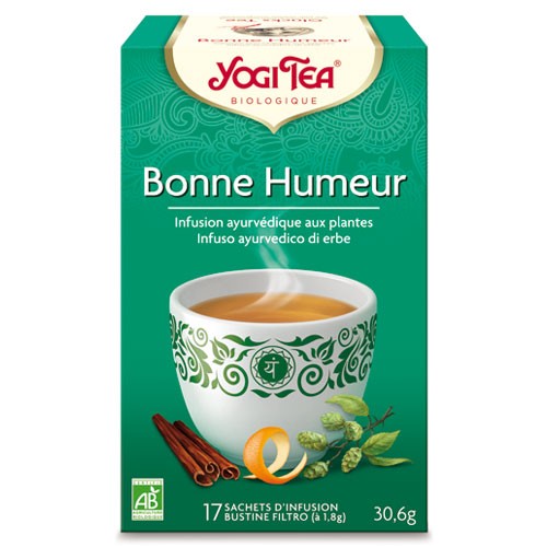 Bio-Zimt-, Hopfen- und Orangenschalenaufguss - Gute Laune - Yogi-Tee