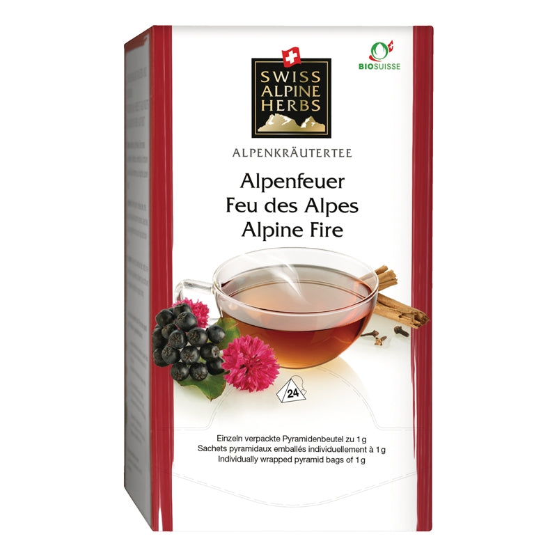 Bio-Alpenfeuer-Aufguss - 24 Beutel - Schweizer Alpenkräuter