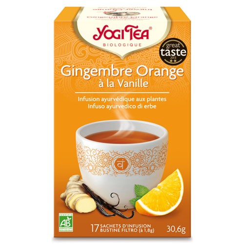 Bio-Ingwer, Orangenschale & Vanille-Aufguss - Yogi Tea