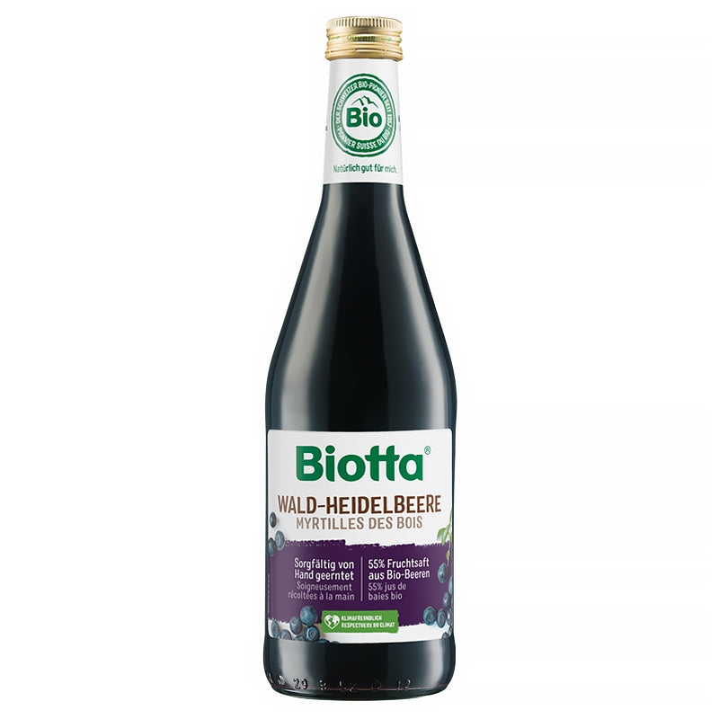Biotta - Jus de myrtilles des bois, extrait d'infusion & agave BIO 500ml