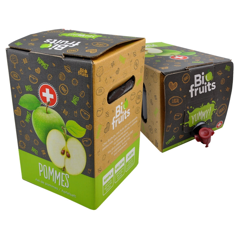 Jus de pommes non filtré BIO en baginbox 5l