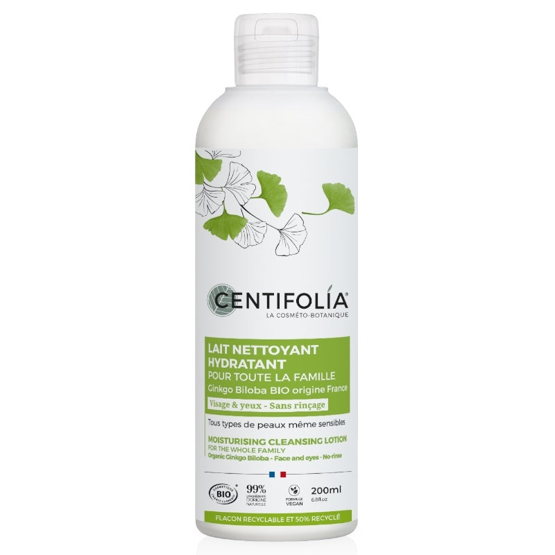 Centifolia - Lait nettoyant hydratant famille BIO ginkgo biloba 200ml