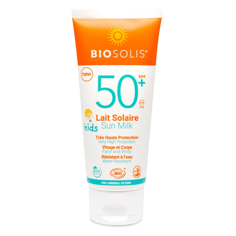 Biosolis - Lait solaire visage & corps enfant BIO IP 50+ aloe vera 100ml