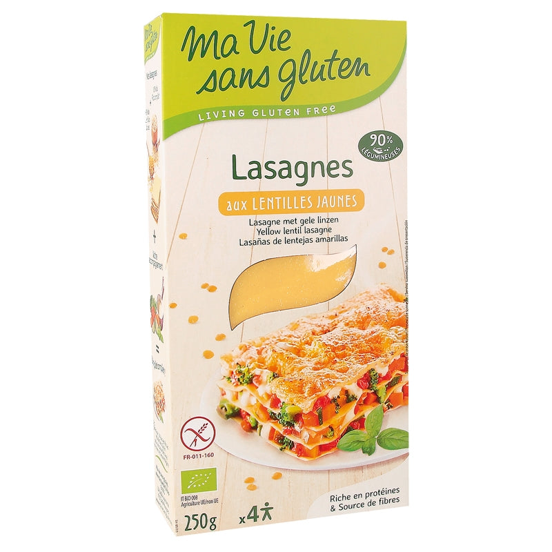 Ma vie sans gluten - Bio-Lasagne aus gelben Linsen 250g