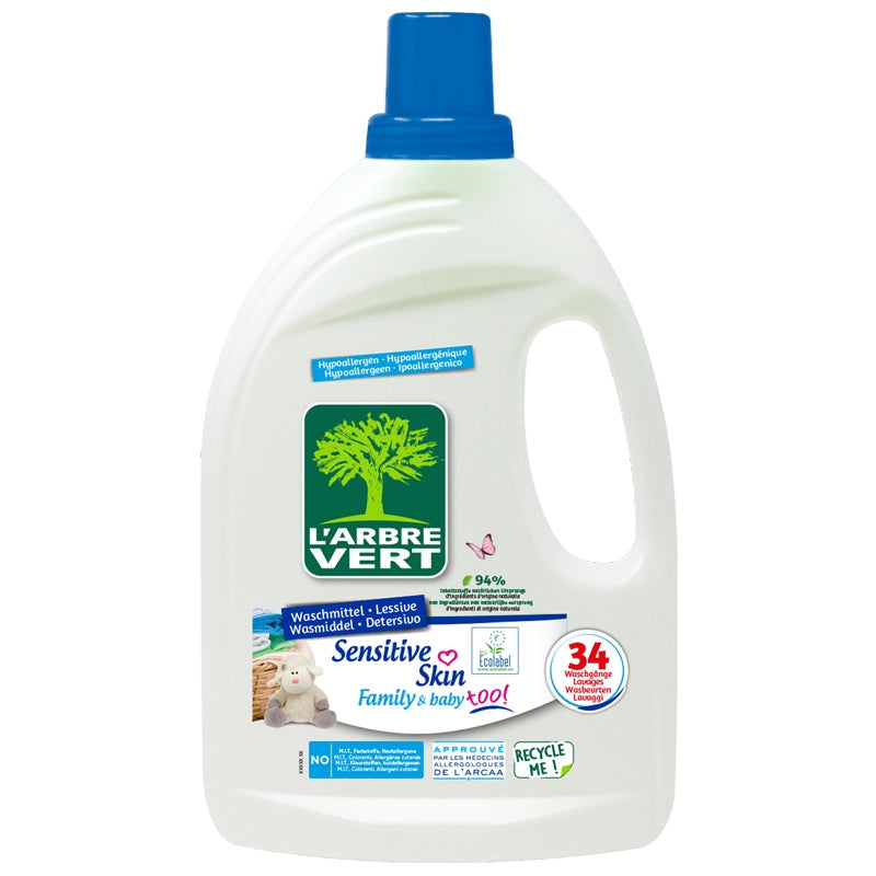 L'Arbre Vert - Lessive liquide peau sensible 1,53l