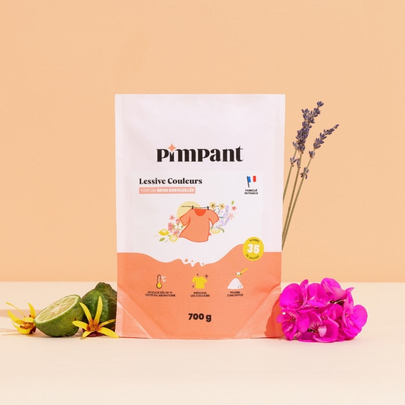 Lessive poudre couleur brise ensoleillée 700g - Pimpant