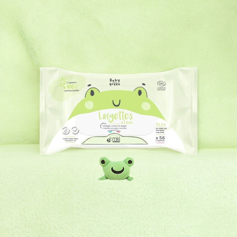 MKL Green Nature - Lingettes bébé à l'eau 56 pièces