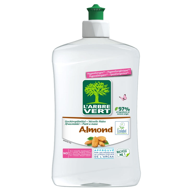 L'Arbre Vert - Umweltfreundliches Geschirrspülmittel mit Mandelduft 500ml