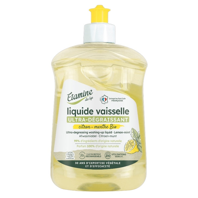 Etamine du Lys - Liquide vaisselle ultradégraissant citron & menthe 500ml