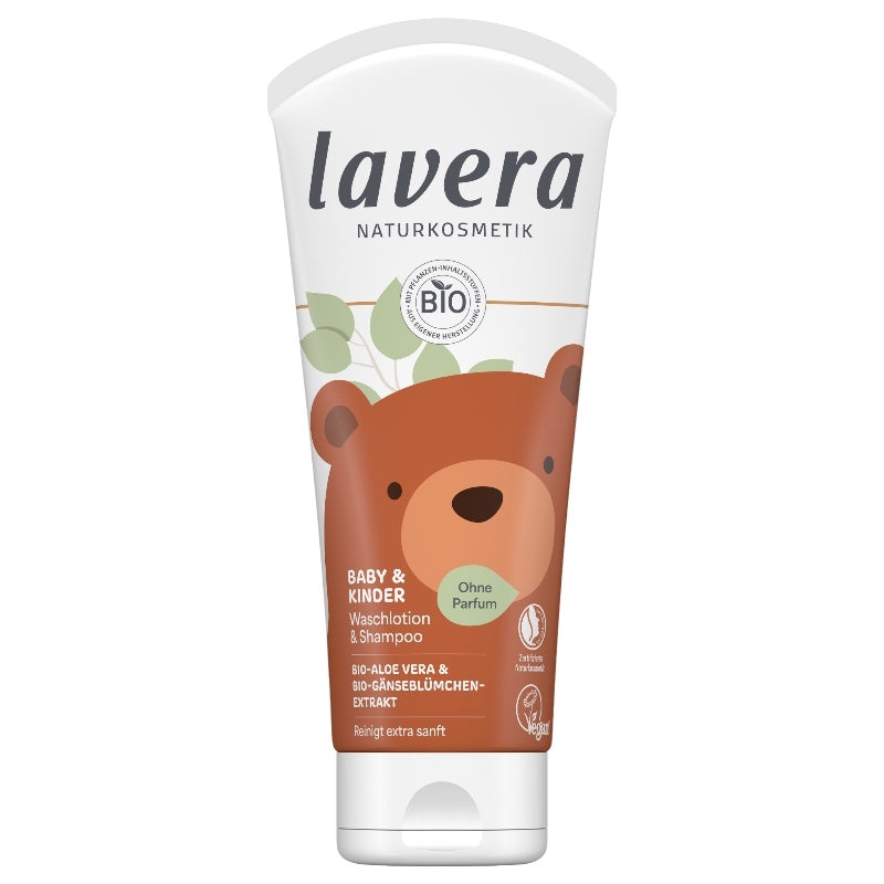Lavera - Lotion lavante & shampooing bébé & enfant BIO aloe vera 200ml