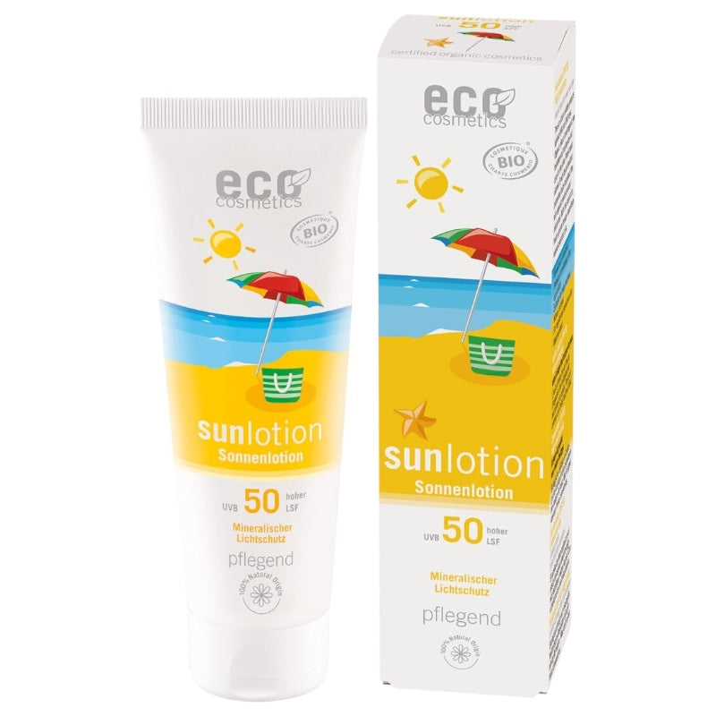 Eco Cosmetics - Sonnenlotion Gesicht & Körper LSF 50 Sanddorn BIO 125ml