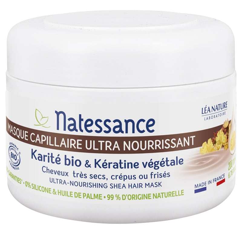 Ultra-nährende Haarmaske Sheabutter & pflanzlichem Keratin BIO