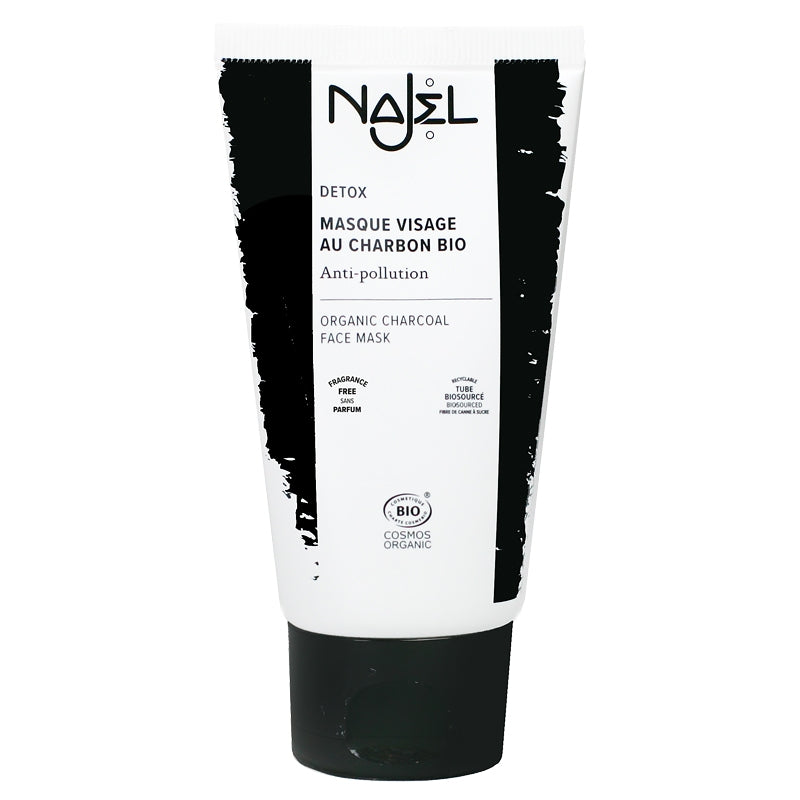 Masque visage BIO au charbon végétal - anti-pollution