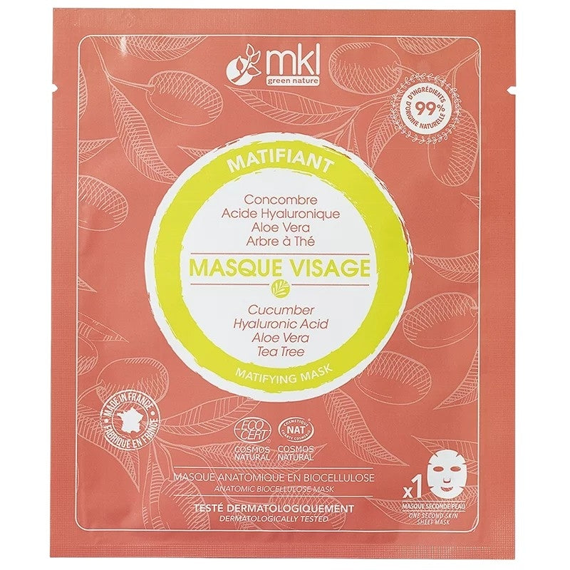 MKL Green Nature - Masque visage matifiant concombre 1 pièce