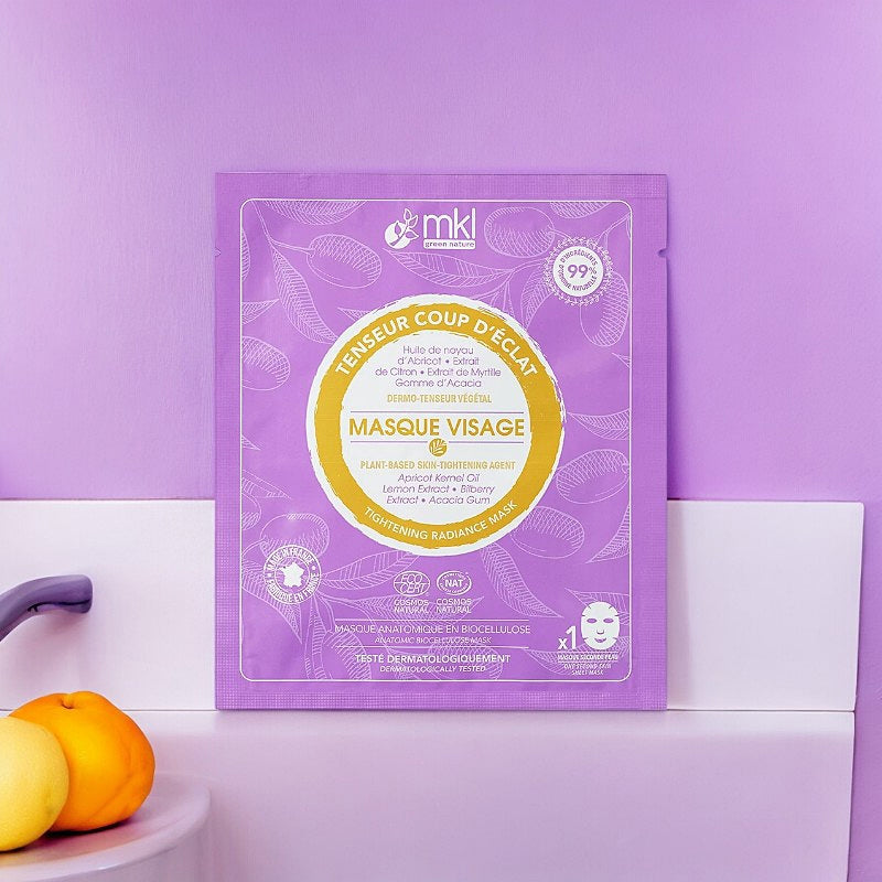 MKL Green Nature - Masque visage tenseur et coup d'éclat abricot 1 pièce