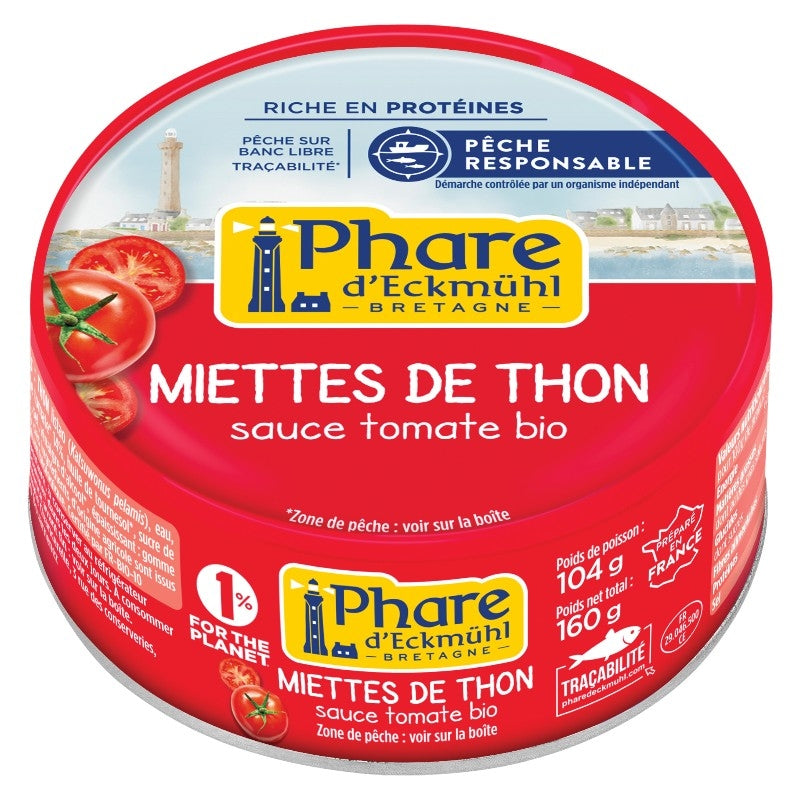 Miettes de thon à la sauce tomate 160g