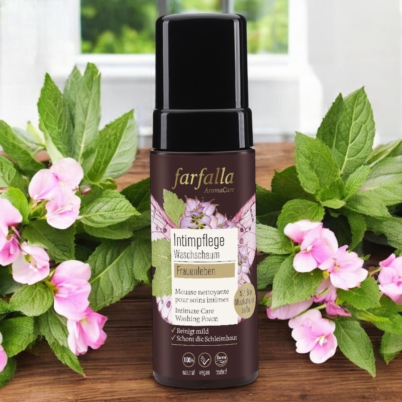 Farfalla - Mousse de lavage pour soins intimes BIO sauge sclarée 150ml