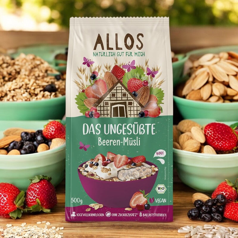 Allos - Müesli aux fruits rouges sans sucre ajouté BIO 500g