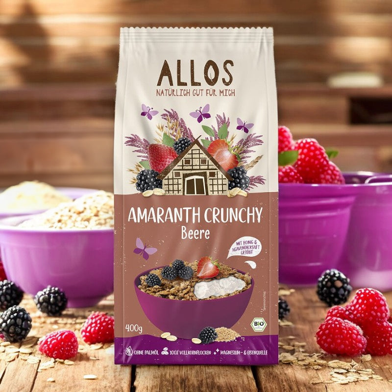 Allos - Knuspermüsli Amaranth & rote Früchte BIO 400g